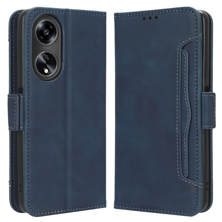 For Oppo A1 5G / A98 5G / F23 5G Phone Cover PU Leather Wallet Phone Stand Case with Multiple Card Slots - Brown-Cellmalls
