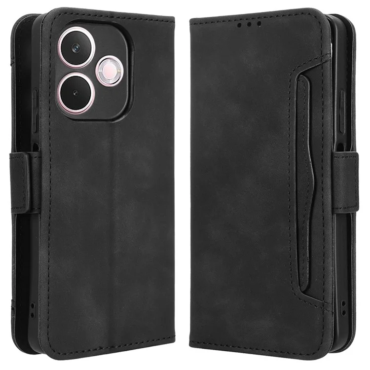 For Oppo A5 Pro 4G (Global) / 5G (Global) / A5 Energy 5G (China) Case Wallet Leather Phone Cover with Multiple Card Slots - Black-Cellmalls