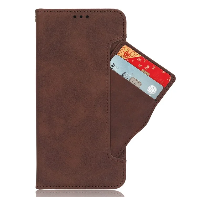 For Oppo A1 5G / A98 5G / F23 5G Phone Cover PU Leather Wallet Phone Stand Case with Multiple Card Slots - Brown-Cellmalls
