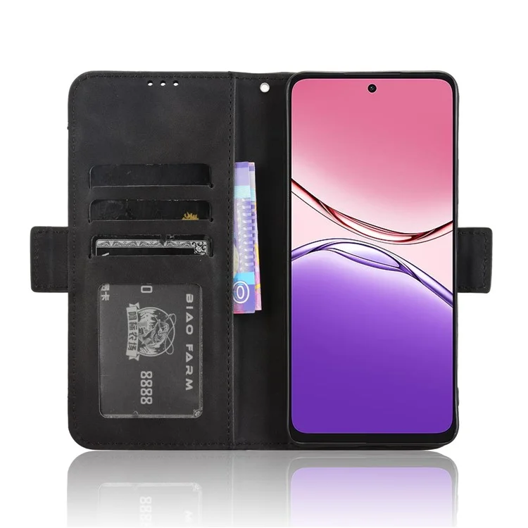 For Oppo A5 Pro 4G (Global) / 5G (Global) / A5 Energy 5G (China) Case Wallet Leather Phone Cover with Multiple Card Slots - Black-Cellmalls