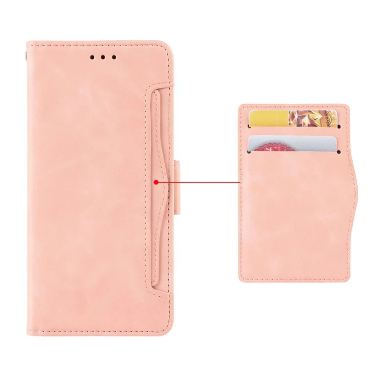 For Oppo A3 4G / A3 5G / A3x 4G / A3x 5G / A40M 4G / A40 4G / A3i 5G / A60 5G Leather Case Phone Wallet Cover with Multiple Card Slots - Pink-Cellmalls