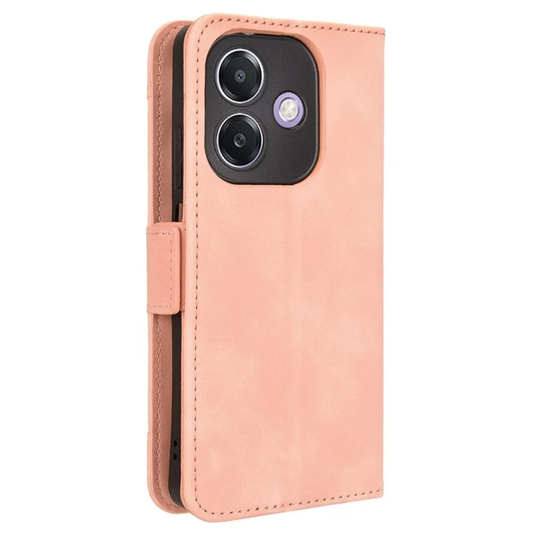 For Oppo A3 4G / A3 5G / A3x 4G / A3x 5G / A40M 4G / A40 4G / A3i 5G / A60 5G Leather Case Phone Wallet Cover with Multiple Card Slots - Pink-Cellmalls