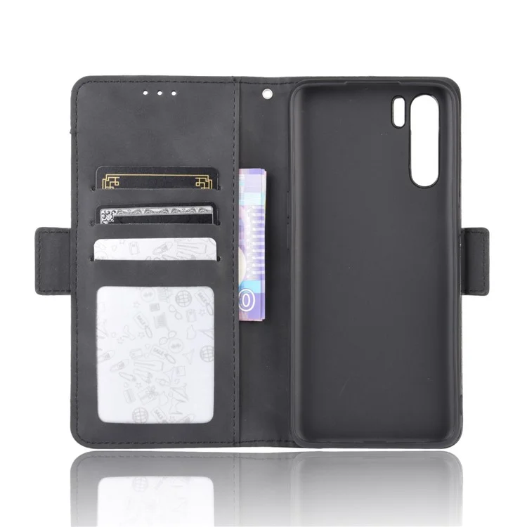 Multiple Card Slots Wallet Leather Protective Cover for OPPO A91 / OPPO F15 / OPPO Reno3 (Southeast Asian Version) - Black-Cellmalls