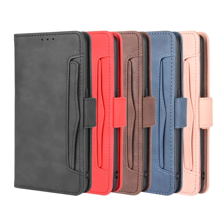 Multiple Card Slots Wallet Leather Protective Cover for OPPO A91 / OPPO F15 / OPPO Reno3 (Southeast Asian Version) - Black-Cellmalls