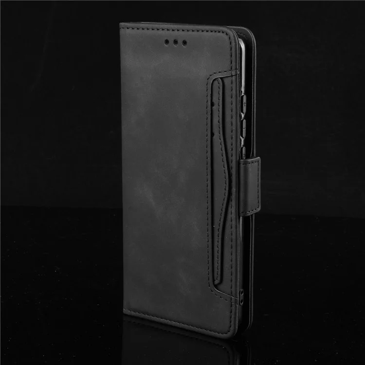 Wallet Leather Phone Case with Multiple Card Slots for OPPO Find X2 Neo / Reno3 Pro 5G (Chinese Edition) / Reno3 Pro (European Edition) - Black-Cellmalls