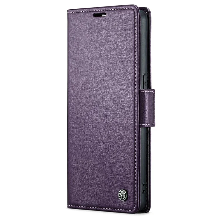 For Oppo Reno8 5G (Global) Leather Case CASEME 023 RFID Blocking 3 Card Slot Mobile Cover - Purple-Cellmalls