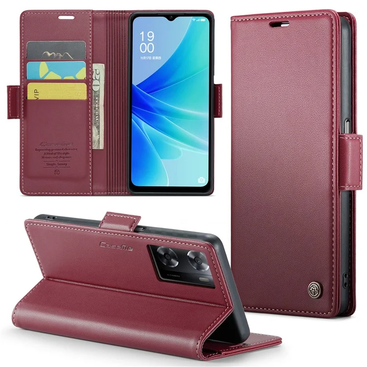 For Oppo A57 4G / A57s 4G / A57e 4G / A77 4G / A77s 4G / OnePlus Nord N20 SE 4G Case CASEME 023 RFID Blocking 3 Card Slot Mobile Cover - Black-Cellmalls