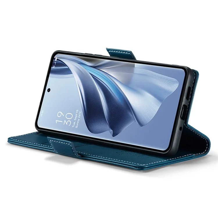 For Oppo Reno10 5G (Global) / Reno10 Pro 5G (Global) Leather Case CASEME 023 RFID Blocking 3 Card Slot Mobile Cover - Blue-Cellmalls