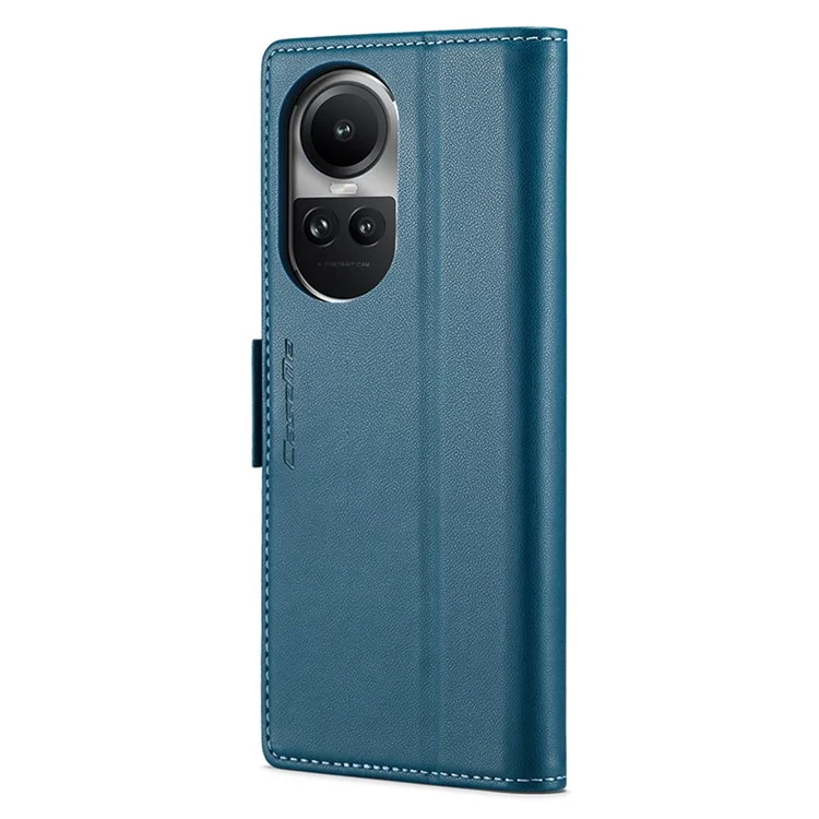 For Oppo Reno10 5G (Global) / Reno10 Pro 5G (Global) Leather Case CASEME 023 RFID Blocking 3 Card Slot Mobile Cover - Blue-Cellmalls