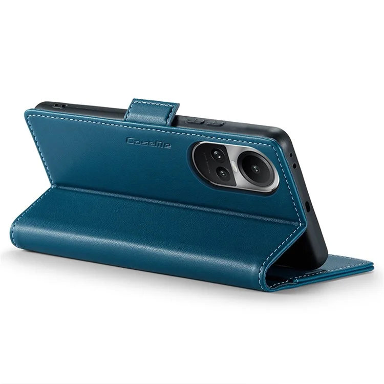For Oppo Reno10 5G (Global) / Reno10 Pro 5G (Global) Leather Case CASEME 023 RFID Blocking 3 Card Slot Mobile Cover - Blue-Cellmalls