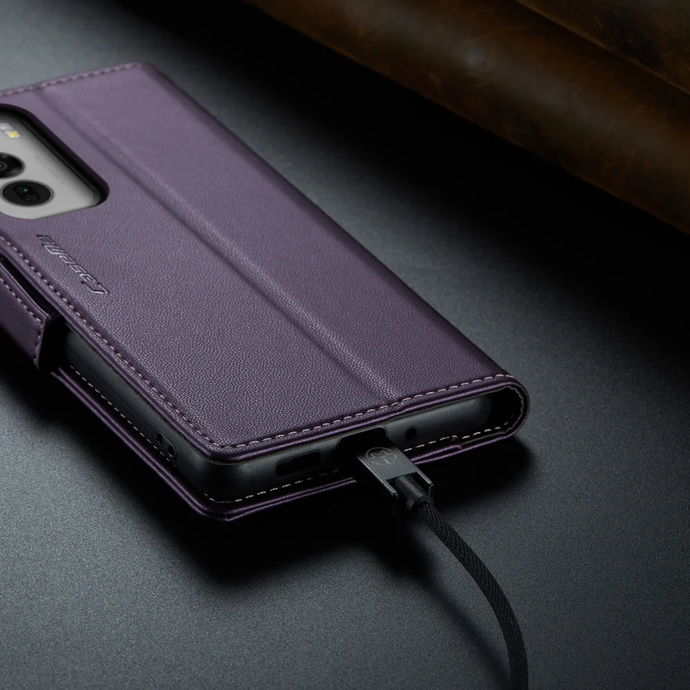 For Oppo Reno12 5G (Global) Case CASEME 023 Series RFID Blocking Glossy Stand Phone Cover - Green-Cellmalls