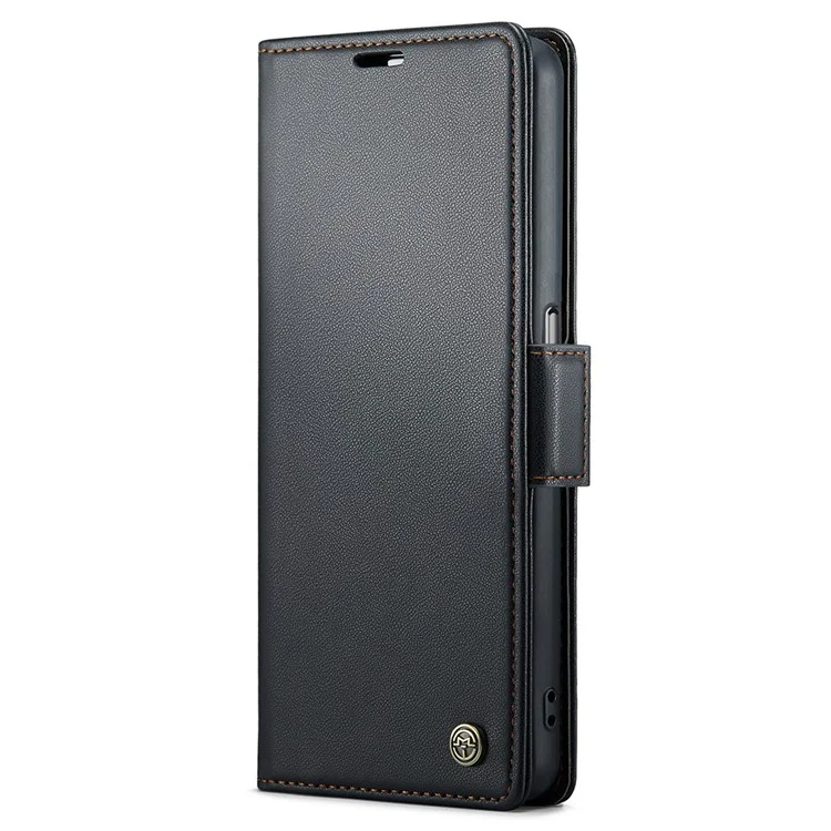 For Oppo A96 4G / A36 / A76 / K10 4G / Realme 9i 4G Leather Case CASEME 023 RFID Blocking 3 Card Slot Mobile Cover - Black-Cellmalls