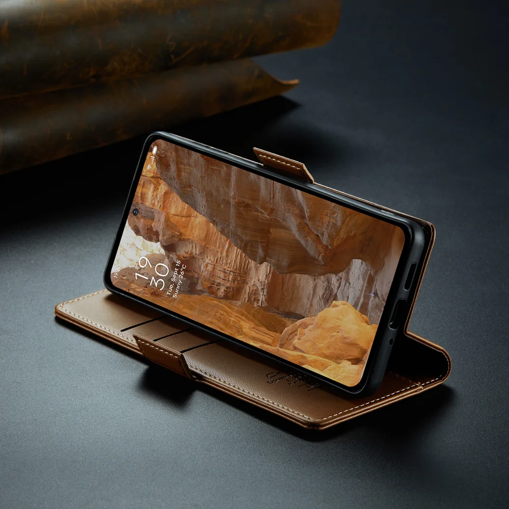 For Oppo Reno12 Pro 5G (Global) Case CASEME 023 Series RFID Blocking Glossy Stand Phone Cover - Green-Cellmalls