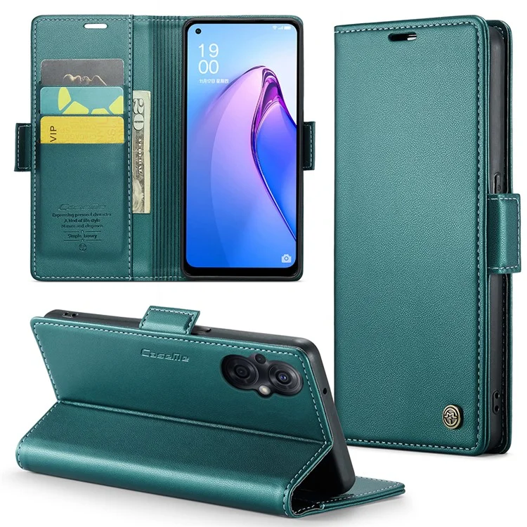 For Oppo A96 (China) 5G / Reno7 Z 5G / Reno7 Lite 5G / Reno8 Lite 5G / F21 Pro 5G / Reno8 Z 5G Leather Case CASEME 023 RFID Blocking Card Slot - Brown-Cellmalls