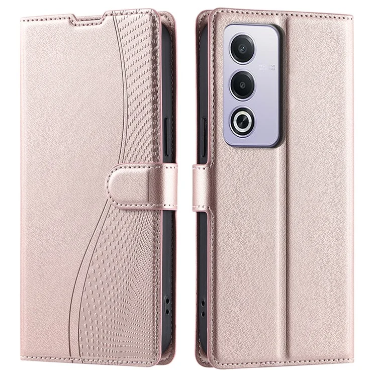 Leather Case for Oppo A80 5G / A3 Pro (India) 5G / A3 Pro (Global) 5G / K12x 5G (India) Phone Cover with Card Slot, Strap - Black-Cellmalls