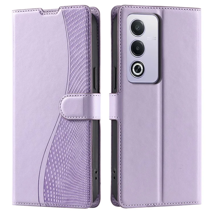 Leather Case for Oppo A80 5G / A3 Pro (India) 5G / A3 Pro (Global) 5G / K12x 5G (India) Phone Cover with Card Slot, Strap - Black-Cellmalls