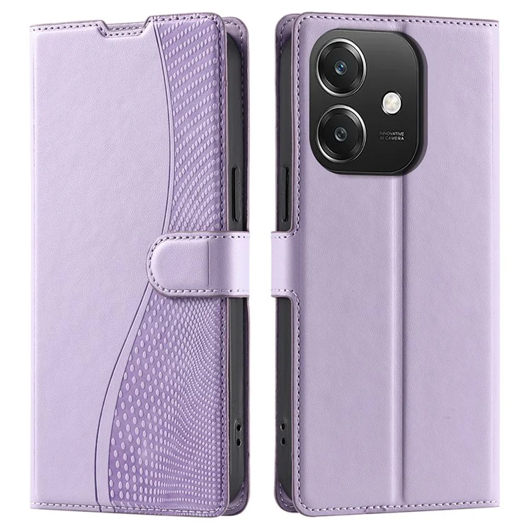 Leather Case for Oppo A3x 4G / 5G (India) / A3 4G / A3 5G / A60 5G / A40 4G Phone Cover with Card Slot, Strap - Black-Cellmalls