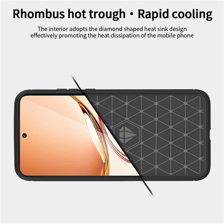 MOFI JK TPU Series-1 For Oppo Reno12 F 4G / 5G Case Carbon Fiber Texture TPU Soft Phone Cover - Black-Cellmalls