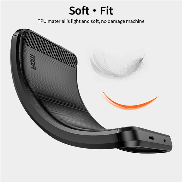 MOFI JK TPU Series-1 For Oppo Reno12 F 4G / 5G Case Carbon Fiber Texture TPU Soft Phone Cover - Black-Cellmalls
