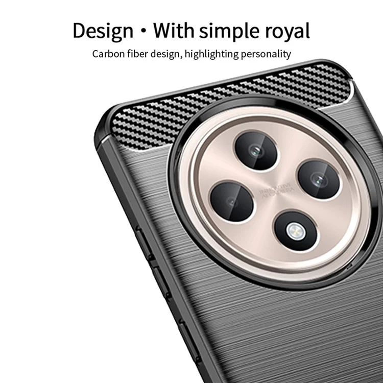 MOFI JK TPU Series-1 For Oppo Reno12 F 4G / 5G Case Carbon Fiber Texture TPU Soft Phone Cover - Black-Cellmalls