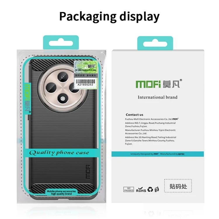 MOFI JK TPU Series-1 For Oppo Reno12 F 4G / 5G Case Carbon Fiber Texture TPU Soft Phone Cover - Black-Cellmalls