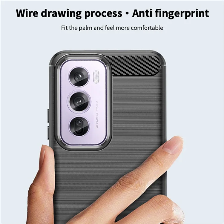 MOFI JK TPU Series-1 For Oppo Reno12 Pro 5G (Global) Case Brushed Soft TPU Anti-Fall Phone Cover - Black-Cellmalls