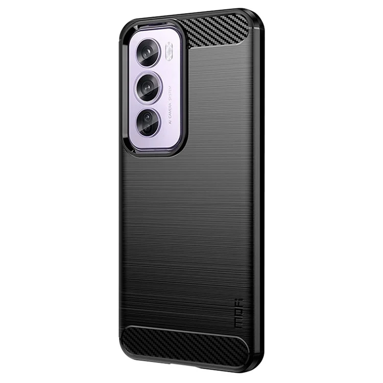 MOFI JK TPU Series-1 For Oppo Reno12 Pro 5G (Global) Case Brushed Soft TPU Anti-Fall Phone Cover - Black-Cellmalls