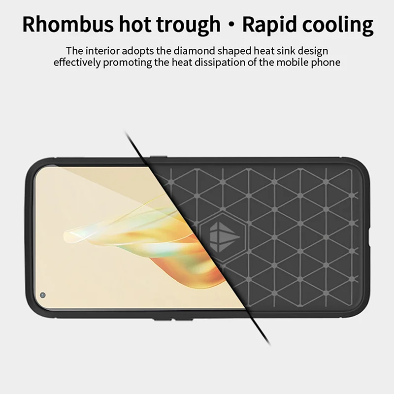 MOFI JK TPU Series-1 For Oppo Reno8 T 4G Carbon Fiber Back Cover Brushed TPU Phone Shell - Black-Cellmalls