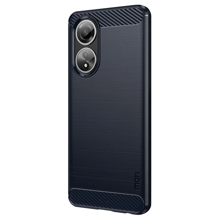 MOFI JK TPU Series-1 for Oppo A58 4G Brushed Cover TPU Anti-scratch Carbon Fiber Texture Cell Phone Case - Black-Cellmalls