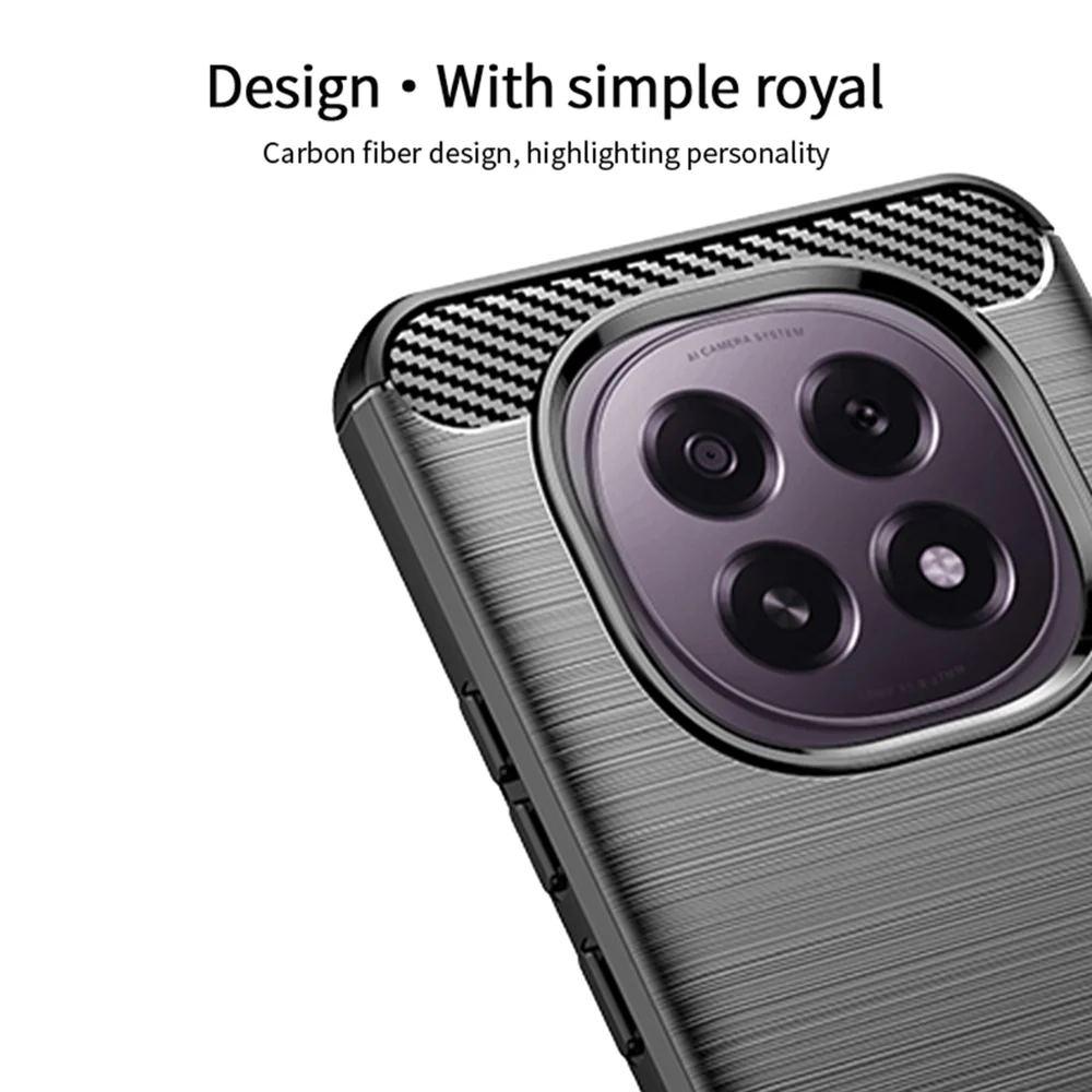 For Oppo A5 5G / Oppo F29 5G Back Cover MOFI Brushed Texture Carbon Fiber Soft TPU Case - Black-Cellmalls