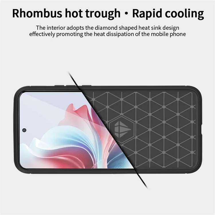 MOFI JK TPU Series-1 For Oppo Reno11 F 5G / F25 Pro 5G Case Brushed TPU Carbon Fiber Design Phone Cover - Red-Cellmalls