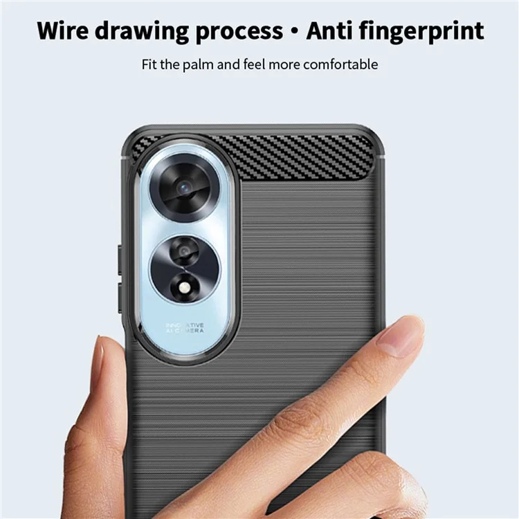 MOFI JK TPU Series-1 For Oppo A60 4G Case Brushed TPU Anti-Fall Phone Protective Cover - Black-Cellmalls