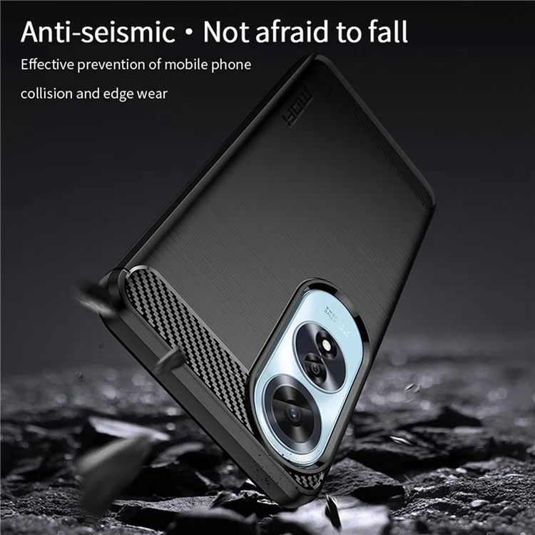 MOFI JK TPU Series-1 For Oppo A60 4G Case Brushed TPU Anti-Fall Phone Protective Cover - Black-Cellmalls