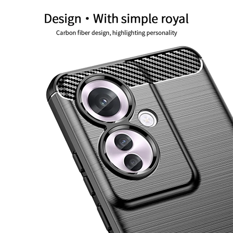 MOFI JK TPU Series-1 For Oppo Reno11 F 5G / F25 Pro 5G Case Brushed TPU Carbon Fiber Design Phone Cover - Red-Cellmalls