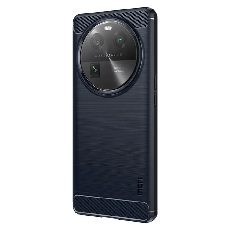 MOFI JK TPU Series-1 For Oppo Find X6 Flexible TPU Slim Fit Phone Case Carbon Fiber Brushed Texture Cover - Black-Cellmalls