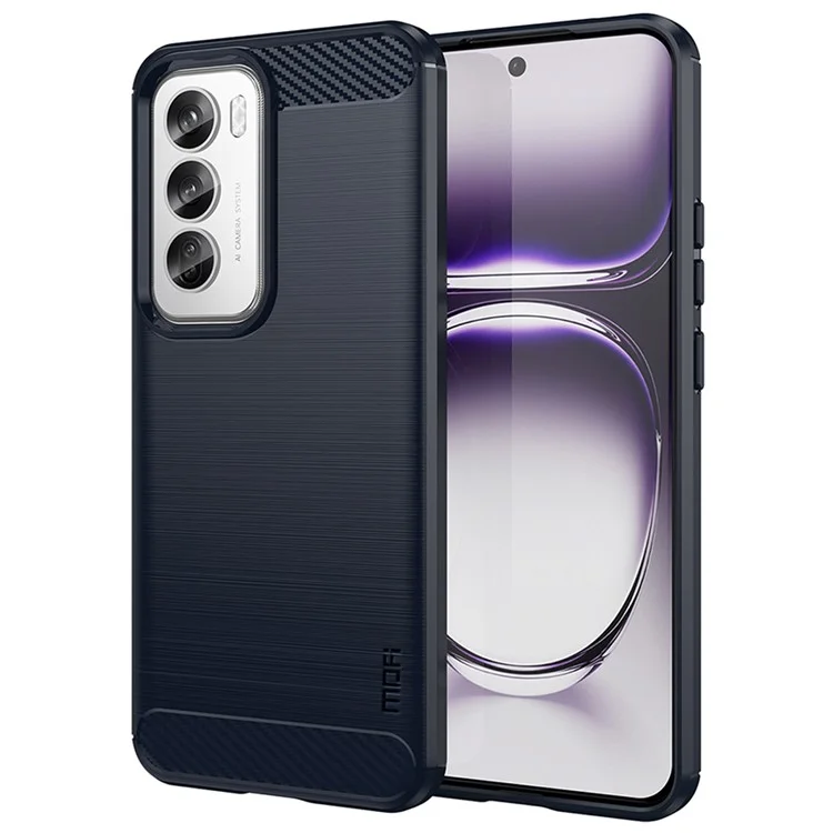 MOFI JK TPU Series-1 For Oppo Reno12 5G (Global) Case Carbon Fiber Texture TPU Soft Phone Cover - Black-Cellmalls