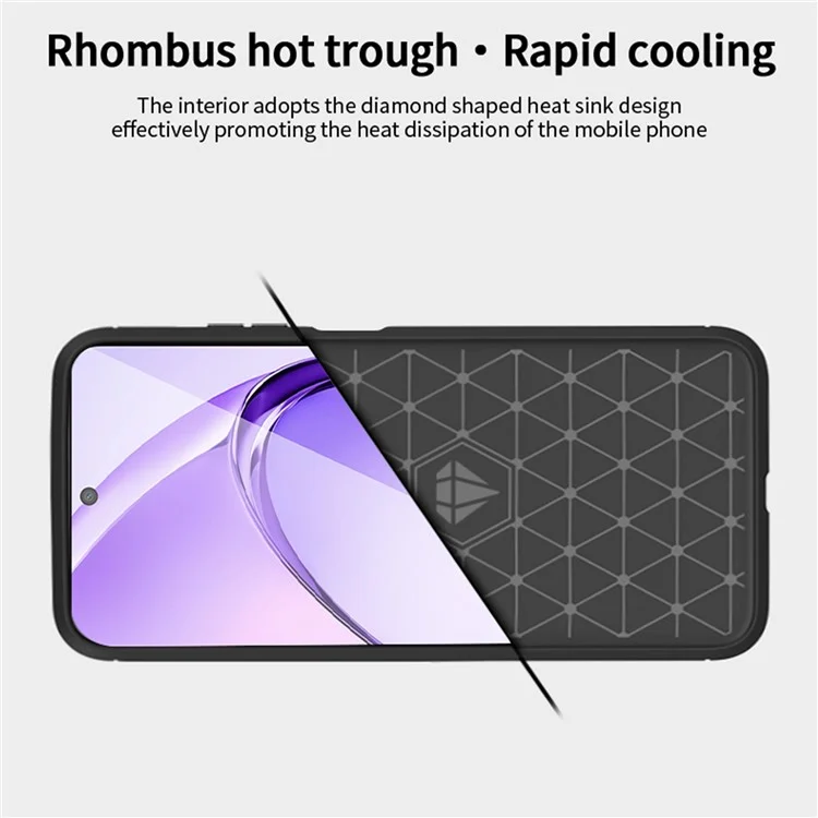 MOFI JK TPU Series-1 For Oppo A3x 5G Case Carbon Fiber Texture TPU Soft Phone Cover - Black-Cellmalls