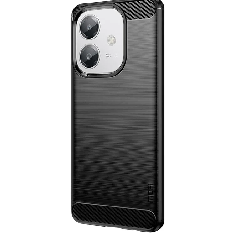 MOFI JK TPU Series-1 For Oppo A3x 5G Case Carbon Fiber Texture TPU Soft Phone Cover - Black-Cellmalls