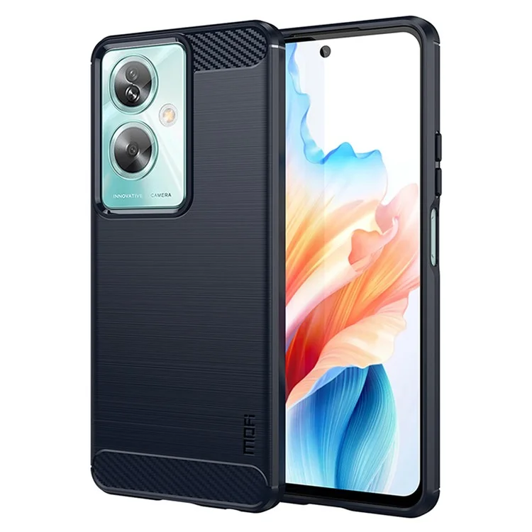 MOFI JK TPU Series-1 For Oppo A79 5G / A2 5G TPU Phone Case Carbon Fiber Texture Cover - Blue-Cellmalls