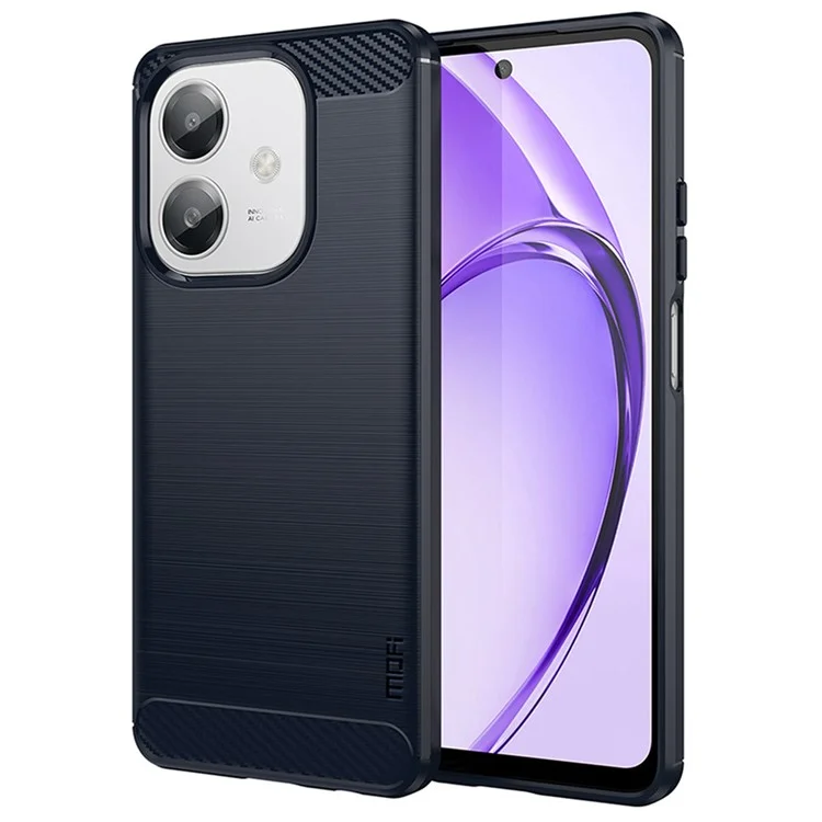 MOFI JK TPU Series-1 For Oppo A3x 5G Case Carbon Fiber Texture TPU Soft Phone Cover - Black-Cellmalls
