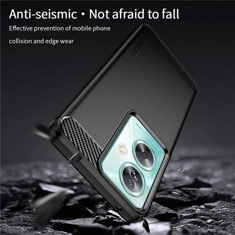 MOFI JK TPU Series-1 For Oppo A79 5G / A2 5G TPU Phone Case Carbon Fiber Texture Cover - Blue-Cellmalls