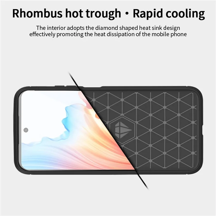 MOFI JK TPU Series-1 For Oppo A79 5G / A2 5G TPU Phone Case Carbon Fiber Texture Cover - Blue-Cellmalls