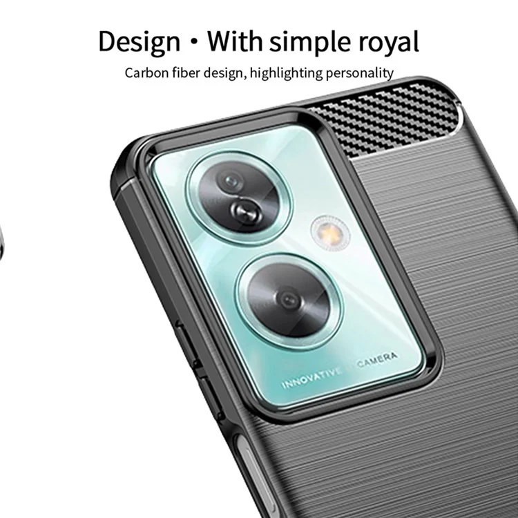 MOFI JK TPU Series-1 For Oppo A79 5G / A2 5G TPU Phone Case Carbon Fiber Texture Cover - Blue-Cellmalls