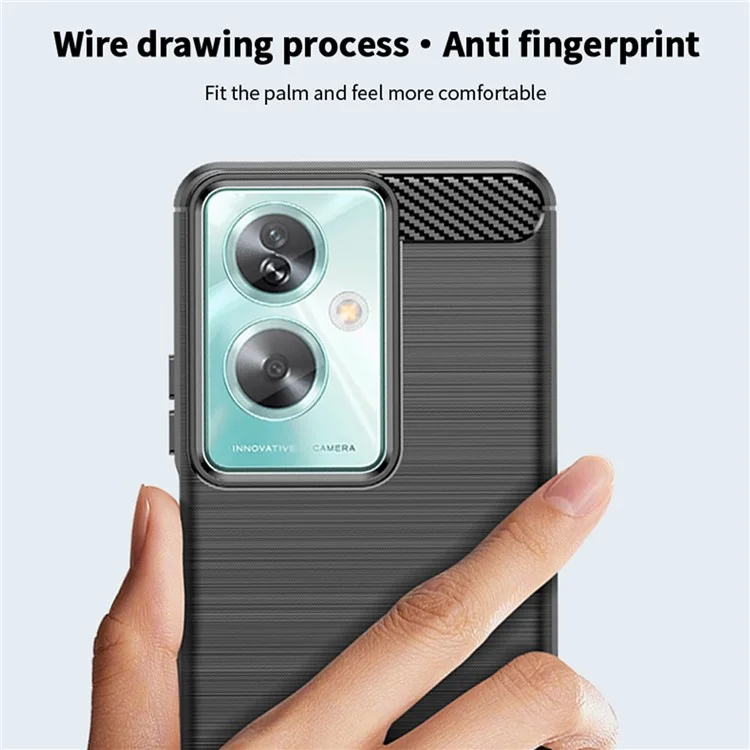 MOFI JK TPU Series-1 For Oppo A79 5G / A2 5G TPU Phone Case Carbon Fiber Texture Cover - Blue-Cellmalls