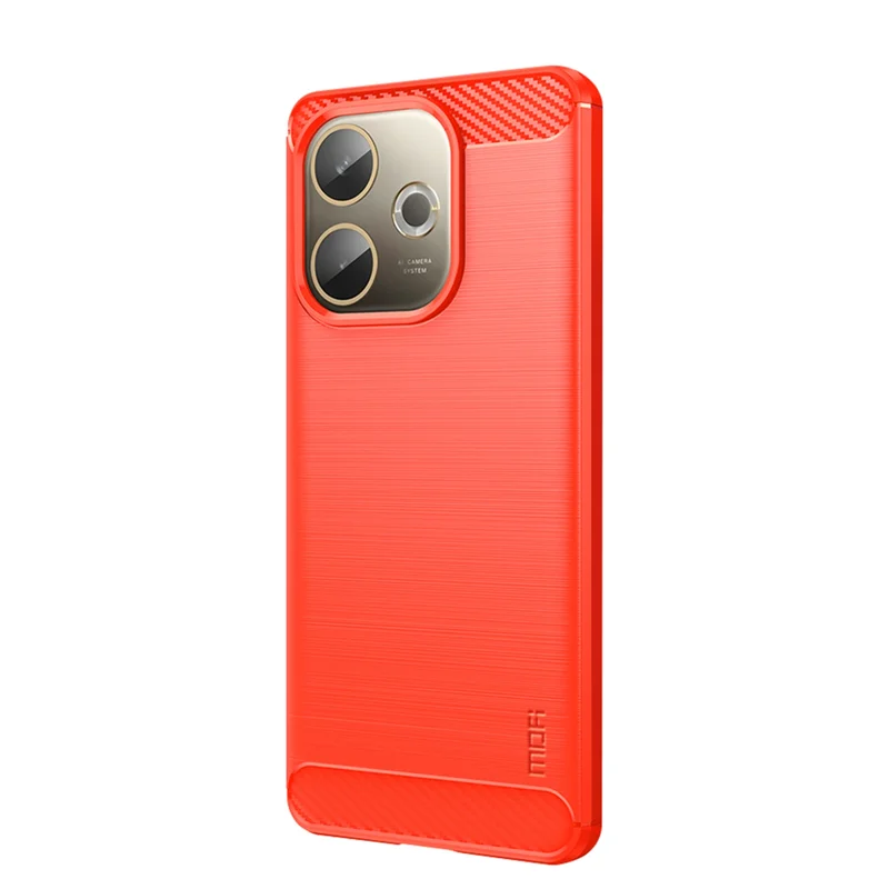 For Oppo A5 Pro 4G (Global) / 5G (Global) / A5 Energy 5G (China) Back Cover MOFI Brushed Texture Carbon Fiber Soft TPU Case - Black-Cellmalls