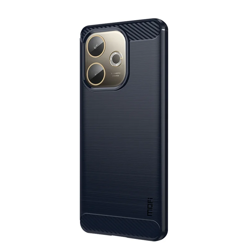 For Oppo A5 Pro 4G (Global) / 5G (Global) / A5 Energy 5G (China) Back Cover MOFI Brushed Texture Carbon Fiber Soft TPU Case - Black-Cellmalls