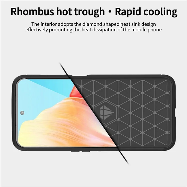 MOFI JK TPU Series-1 Soft TPU Phone Case for Oppo A1 5G Carbon Fiber Brushed Anti-Drop Phone Cover - Black-Cellmalls
