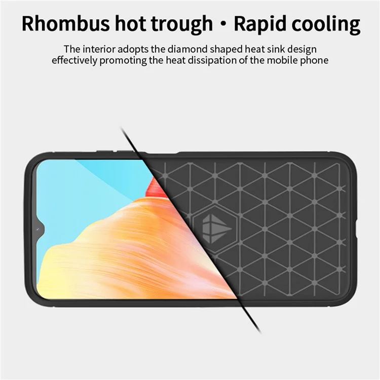 MOFI JK TPU Series-1 For Oppo A38 4G Slim-Fit TPU Case Carbon Fiber Texture Cell Phone Cover - Black-Cellmalls