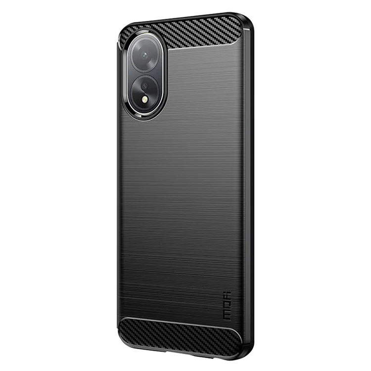 MOFI JK TPU Series-1 For Oppo A38 4G Slim-Fit TPU Case Carbon Fiber Texture Cell Phone Cover - Black-Cellmalls