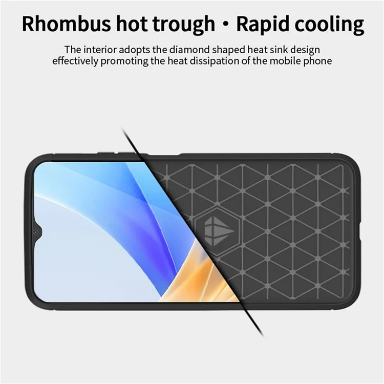 MOFI JK TPU Series-1 for Oppo A17k 4G / A17 4G Carbon Fiber Texture Flexible TPU Case Anti-scratch Brushed Phone Back Cover - Black-Cellmalls